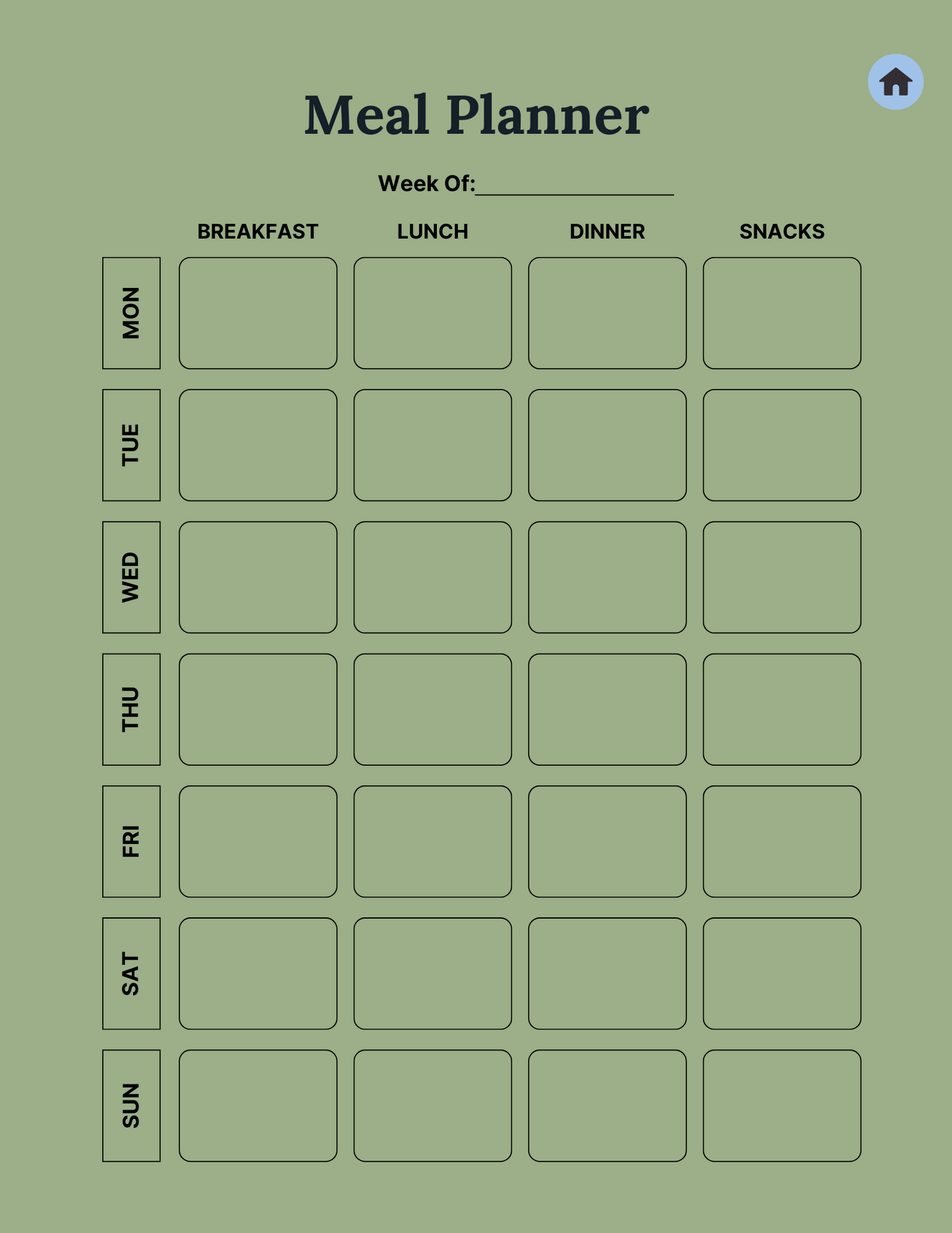 Digital food planner